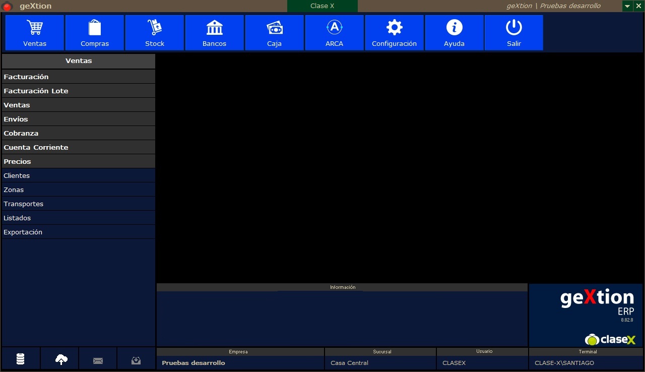 geXtion ERP — Menu